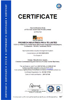 Promech Industries Pvt. Ltd. (mark color sorter)